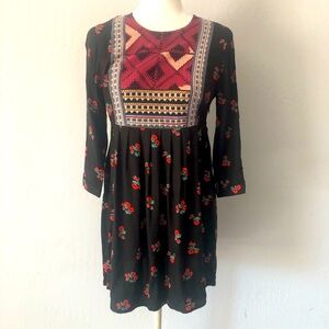 Staring At Stars Black Floral Tunic Dress - Size S
